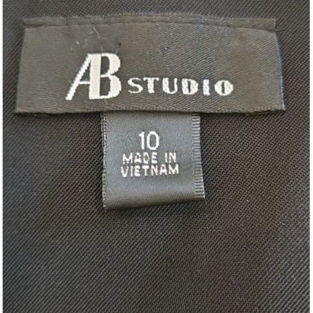 AB Studio Sz 10 Black Sleeveless Dress Career Little‎ Black Dress Cocktail Party - Picture 7 of 11